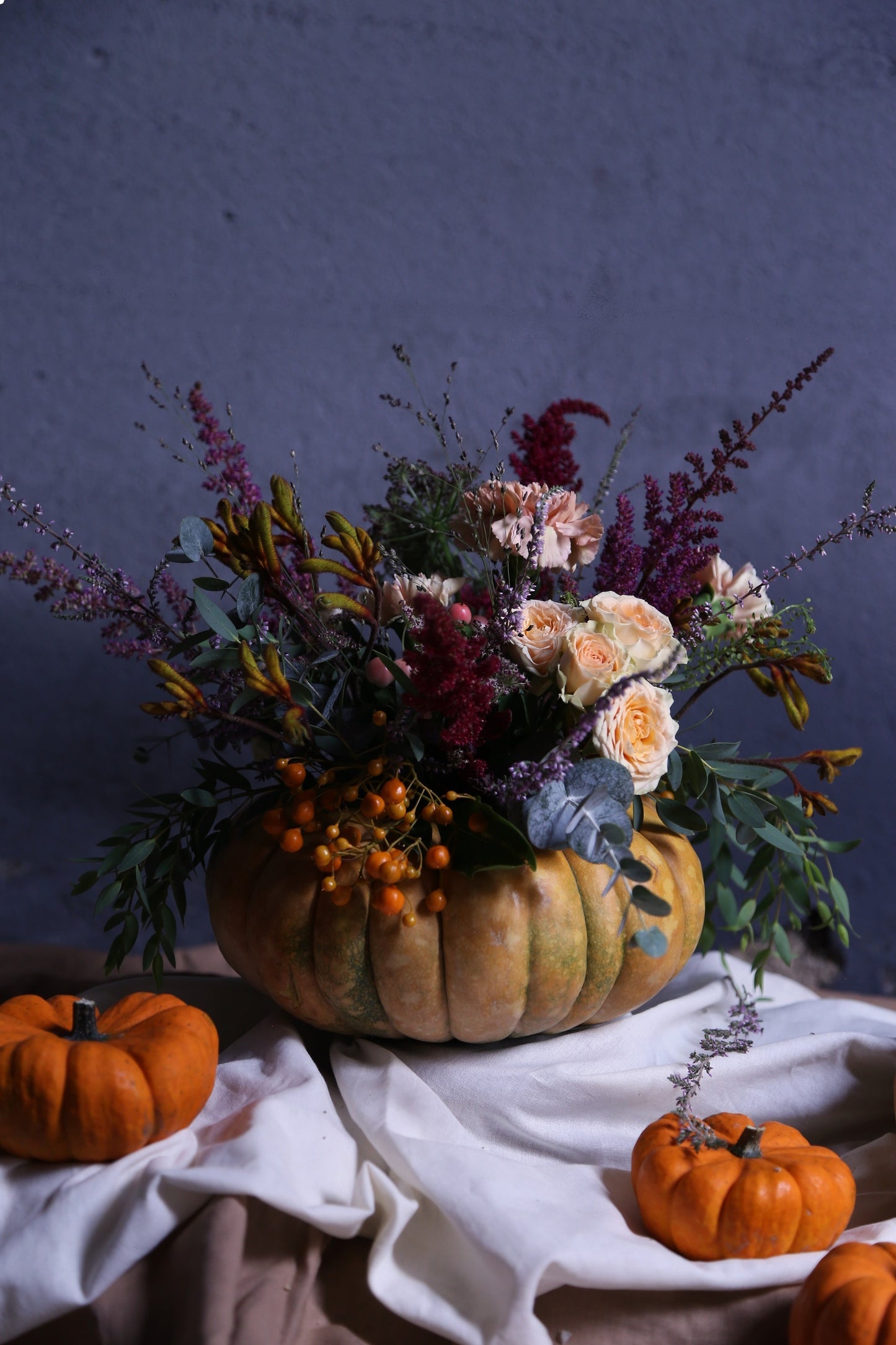 CALABAZA CON FLORES