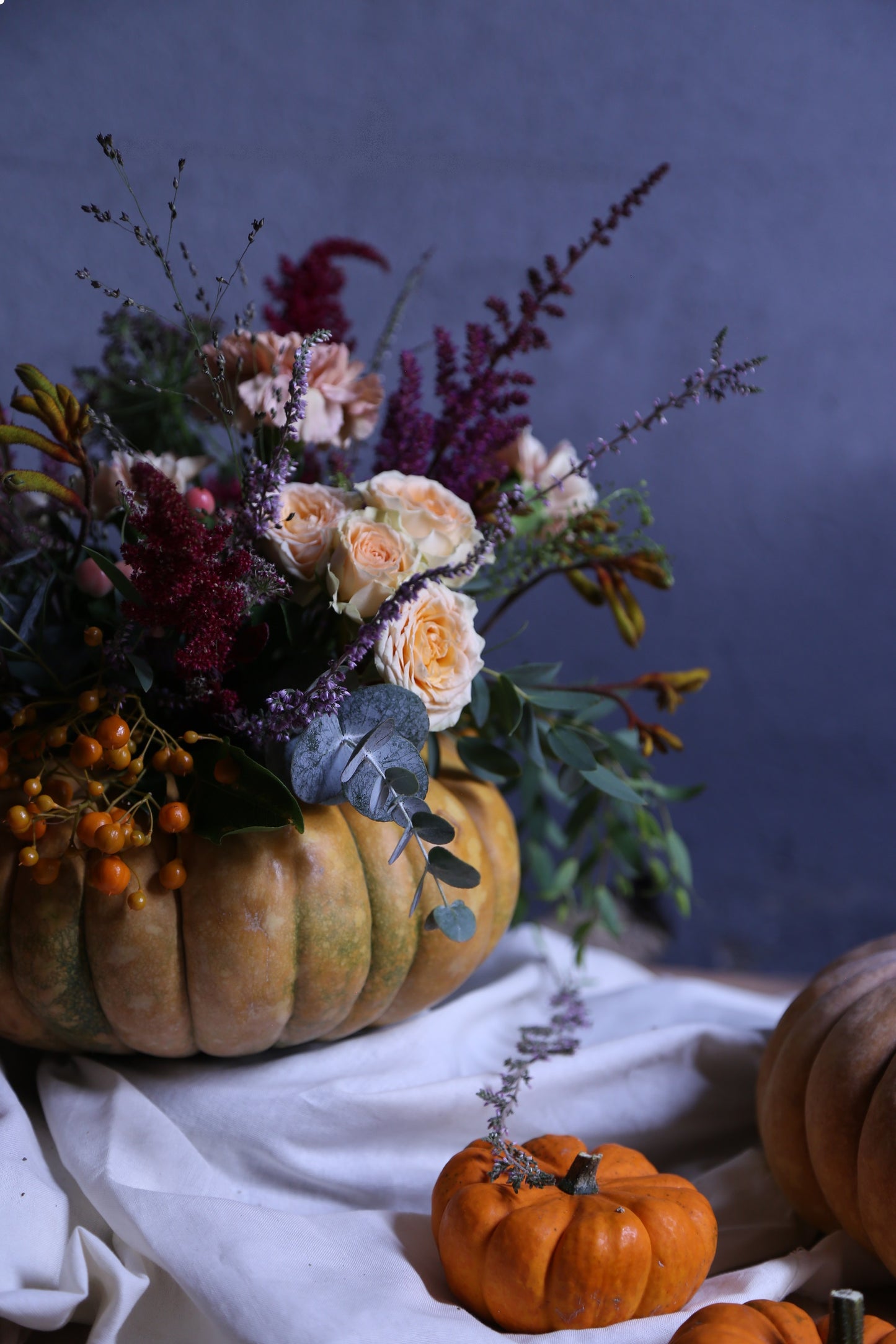 CALABAZA CON FLORES