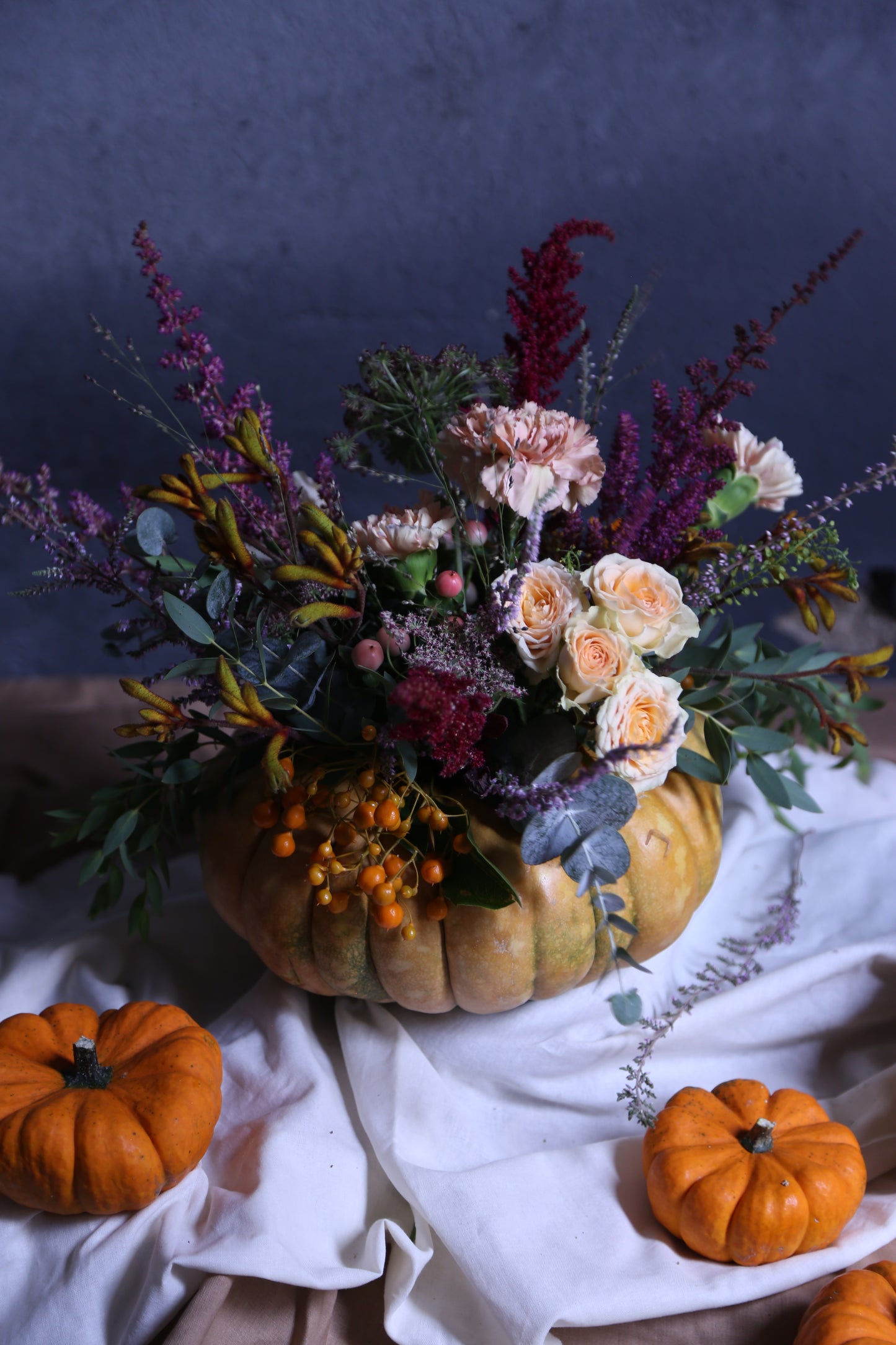 CALABAZA CON FLORES