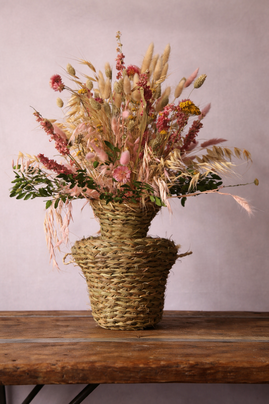 FLORES SECAS&PRESERVADAS EN ÁNFORA DE ESPARTO