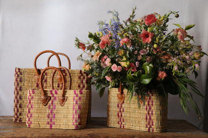 FLORES NATURALES EN CAPAZO (3 TAMAÑOS)