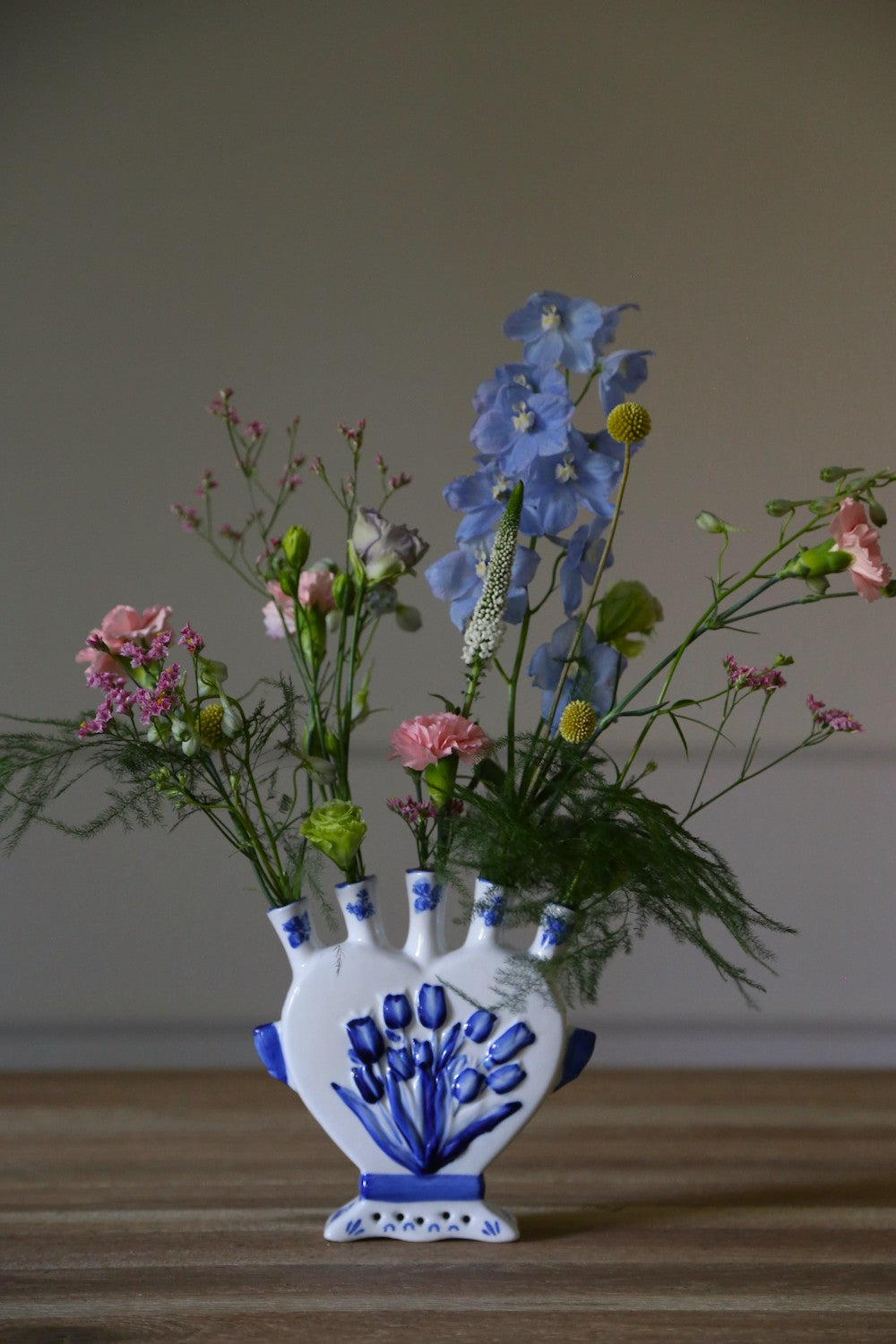 CERÁMICA BLANCA&AZUL BIMFLOWERS